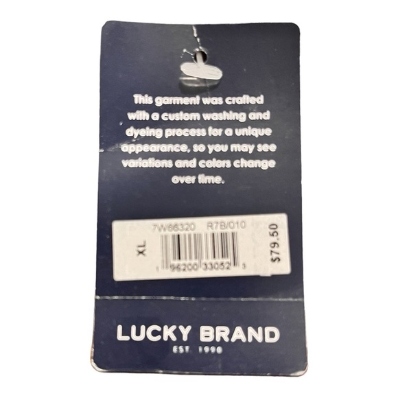 LUCKY BRAND Lace-Up Back Knit Peplum Top Sz XL - Picture 9 of 9